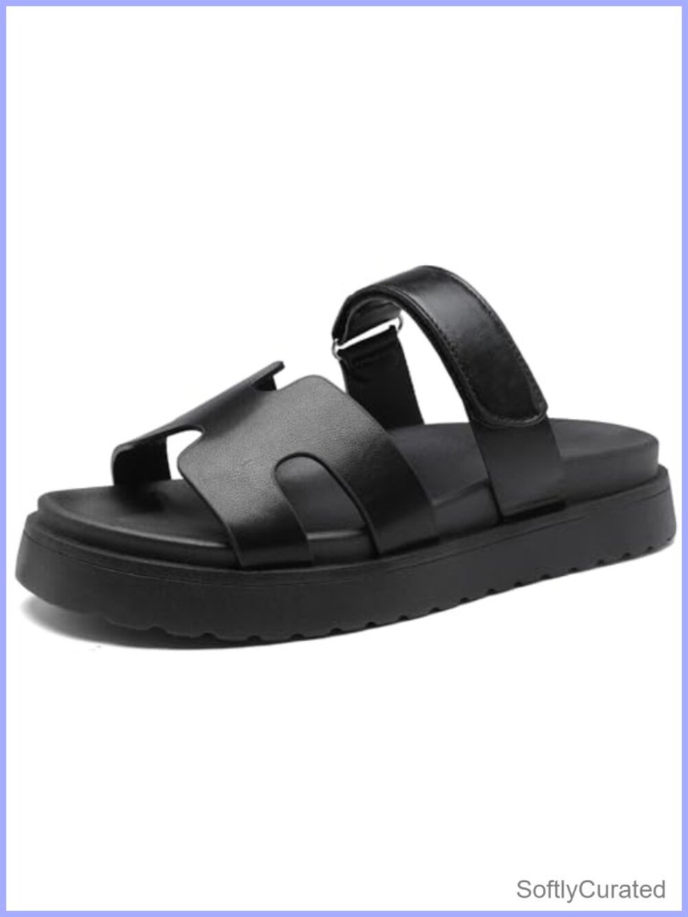Thick Platform Slide Sandals Open Toe Strap Summer Flats Shoes